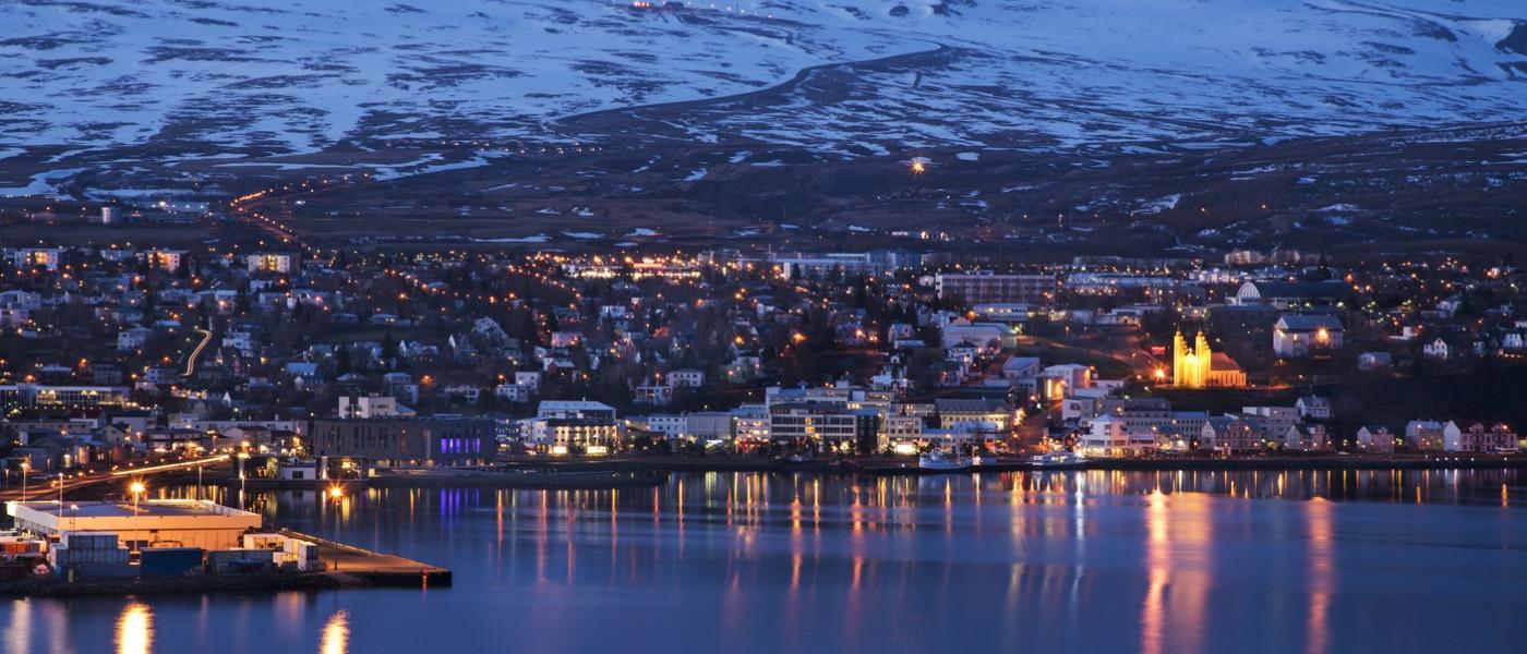 Akureyri City at Night